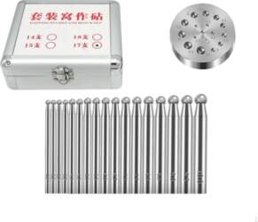 17 Pieces Dapping Block and Punch