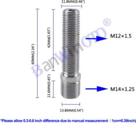 20pcs/set Extended Wheel Studs Conversion Tall