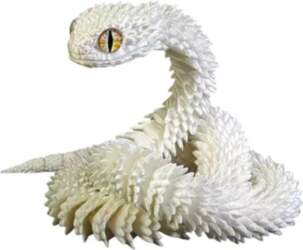 30-60cm 3D drukāta čūska, elastīga locītava