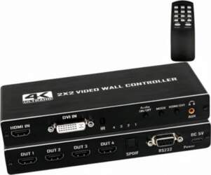 4K 2x2 HDMI Video Wall Controller