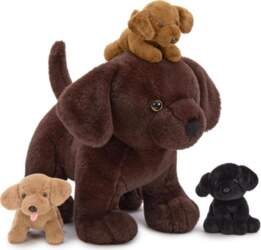 4Pcs Lab Stuffed Animals 16 Huggable