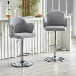 Adjustable bar stool set (set of