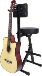 Adjustable Guitar Stool with Backrest and