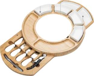 Bamboo Cheese Board Set with 5