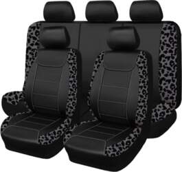Carbon Fiber Leather Patchwork 9-Piece Universal