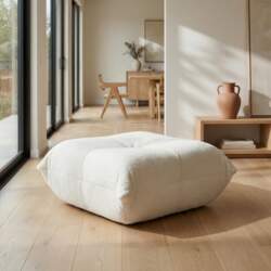 Chenille sofa footstools complement sofas of
