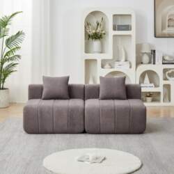 Chenille Sofa Set with 2 Cushions