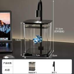 Desktop Fish Tank with LED Night