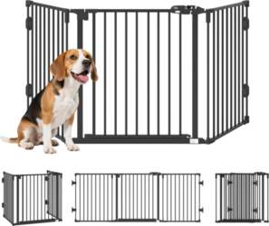 Dog Barrier Gate Freestanding Adjustable Protective