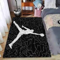 Dynamic Athlete Silhouette Carpet suitable as