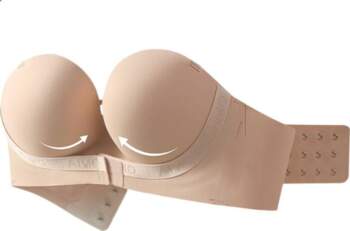 Emo Front Closure Strapless Non-Slip Push-Up