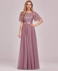 Ever-Pretty sequin print uz grīdas garuma