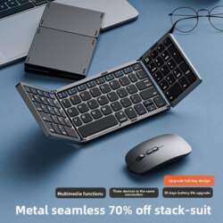 Foldable Bluetooth Keyboard, a Tri-fold Wireless