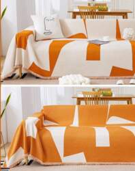 Geometric Pattern Printed Sofa Towel For
