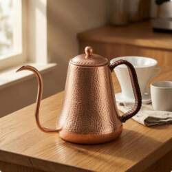 Gooseneck Coffee Pot Handmade Copper Long