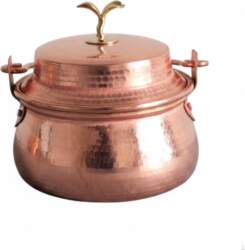 Hammered Copper Pot Compact with Lid