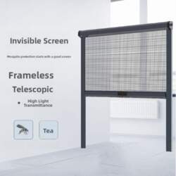 Invisible No-Frame Window Screen for Kitchen