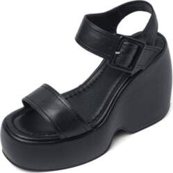 Krazing Pot Cow ādas Peep Toe