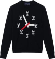 LOUIS VUITTON Clock Instarsia Pullover 1AA4HL