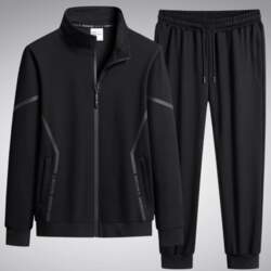 Men`s Plus Size Stand Collar Tracksuit