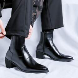 Men`s with Internal Height Increase Zipper
