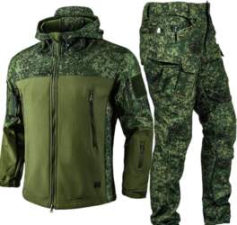 Mens 2-Piece Softshell Jacket Pants Set