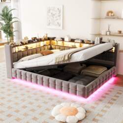 Multifunctional Upholstered Bed Sofa Bed 140