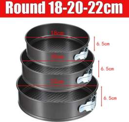 Multisizes Cake Pan Set Non-Stick Round
