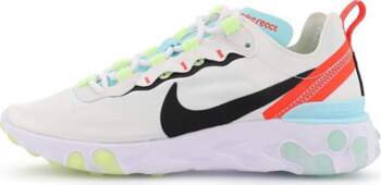 Nike React Element 55 Balts Melns