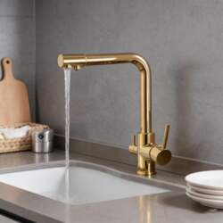 Popular Russian Copper Kitchen Faucet: Three-in-One