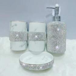 Rhinestones Ceramic Empty Lotion Bottle Liquid