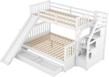 Stable Base Bunk Bed with Drawers