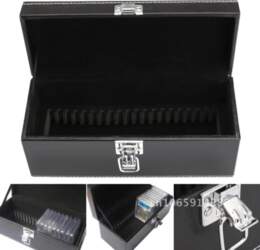 Storage Box Case Faux Leather For