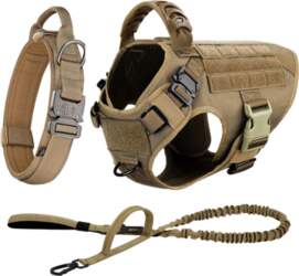 Tactical Dog Harness Collar & Leash