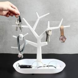 Tree Key Holders with Tray for