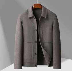 Trendy Simple Lapel Double-sided Woolen Jacket