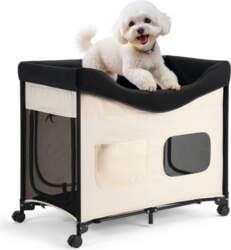 VEVOR Elevated Lounge Pet Bed, Foldable