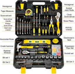 108 Pieces Tool Kit with Carrying