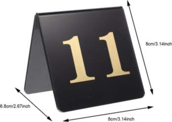10Pcs Acrylic Table Numbers Double Sided