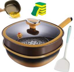 12in Titanium Alloy Non-stick Pot with