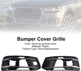 2PCS Front Bumper Fog Light Grille