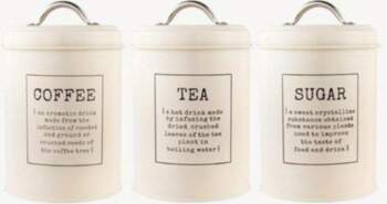 3Pcs Coffee Sugar Container Sets Decor