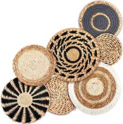 7PCS Boho Wall Baskets Round Shape