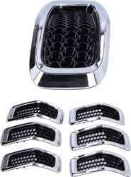 7pcs Front Grille Inserts Grill Guard