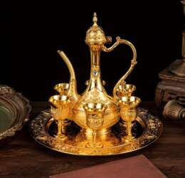 8pcs Wine Set Silver Plated Kiddush