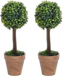 Artificial Boxwood Trees 2 pcs with