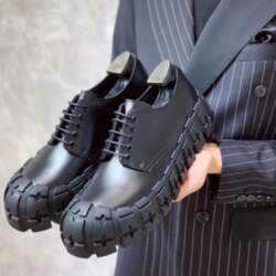 Autumn Platform Shoes Men Crocodile Pattern