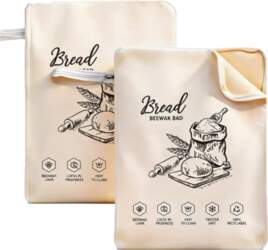 Beeswax Bread Bag with Zipper, 2