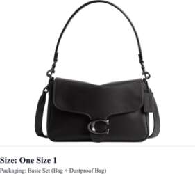 COACH Soft Tabby Smooth Leather Shoulder