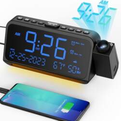 Digital clock wall projection ceiling 350